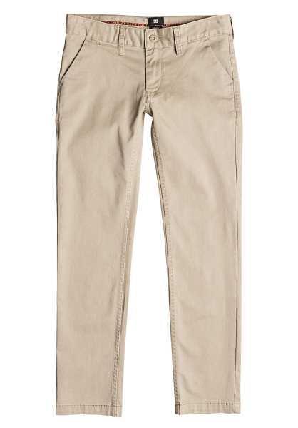 Dc Worker Slim - Khaki/Beige Bambini Accogliente Pantaloni (T2747)